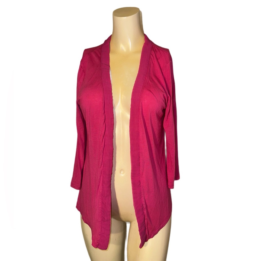 Women's New York & Company Size Large Fuschia Pink Cardigan NY&Co